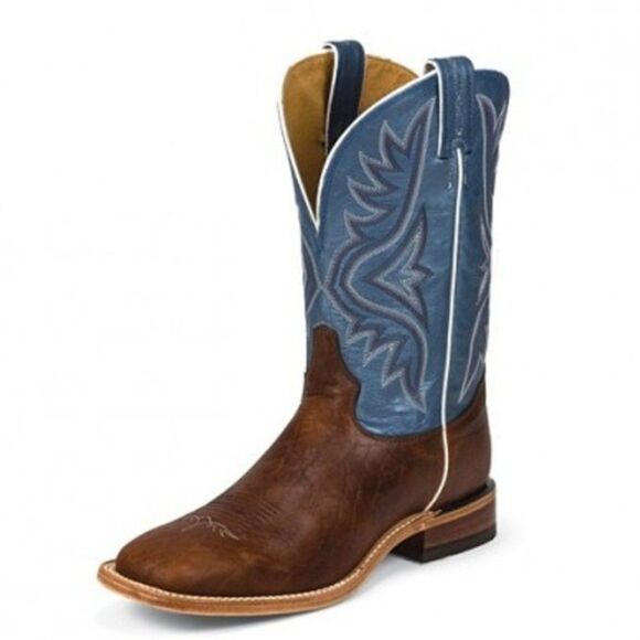 Tony Lama Other - Tony Lama Men's Avett Pecan Bison Baltic Blue Cimmarron Top Western Boot - 8.5 D